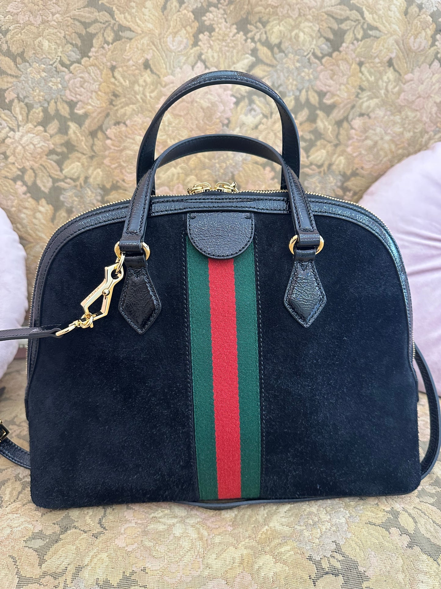 Gucci Ophidia medium black suede