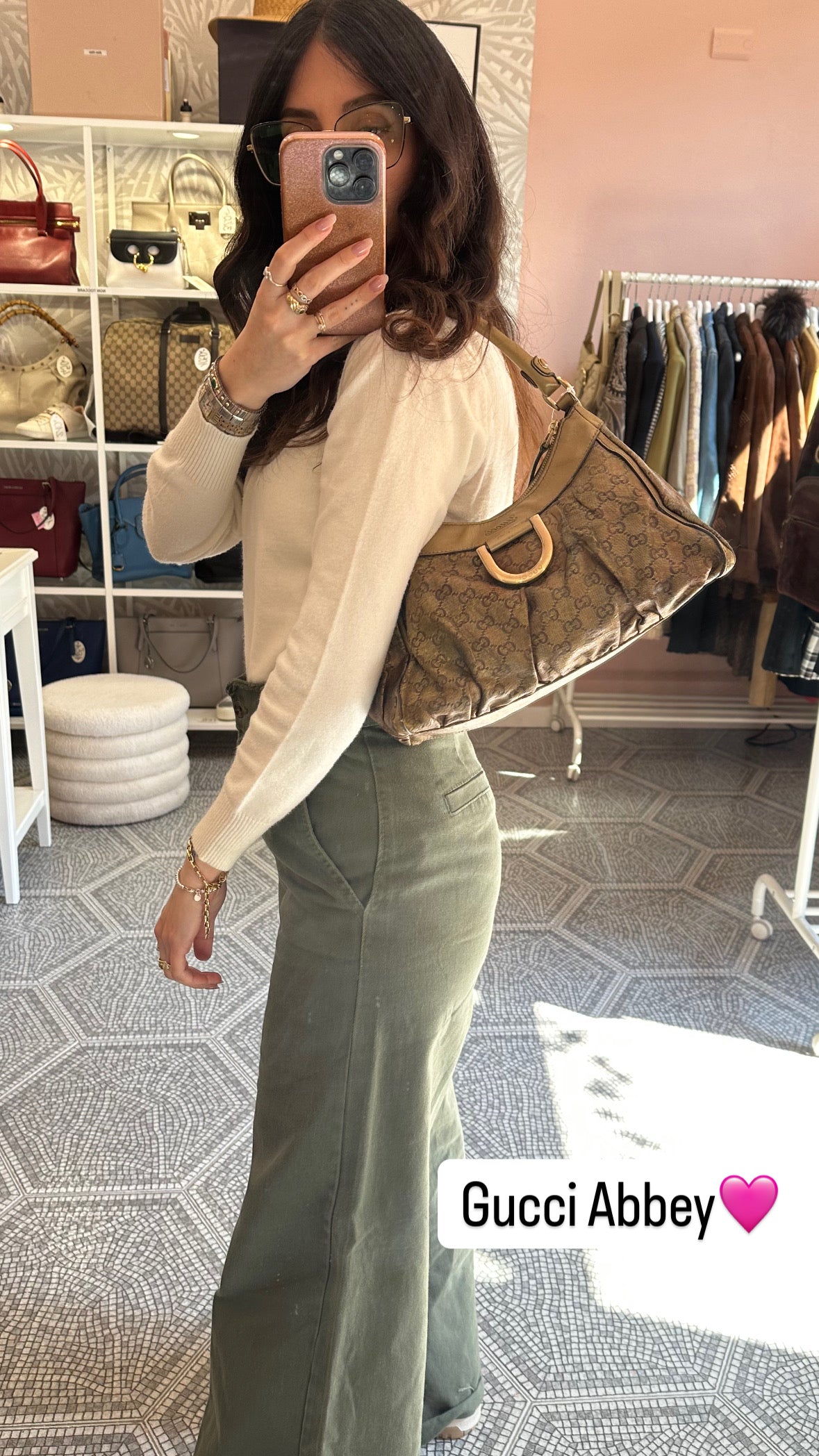 Borsa Gucci Abbey beige