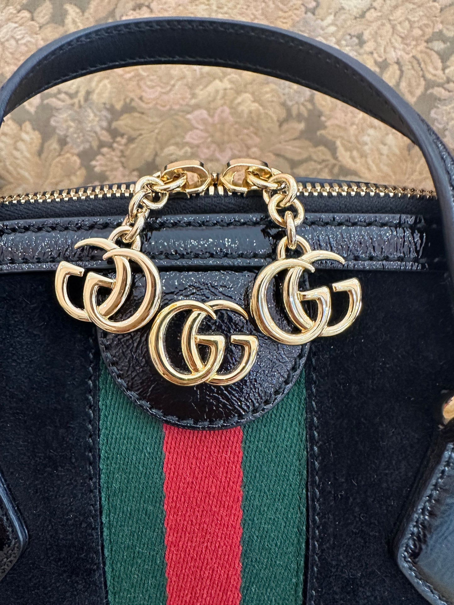 Gucci Ophidia medium black suede