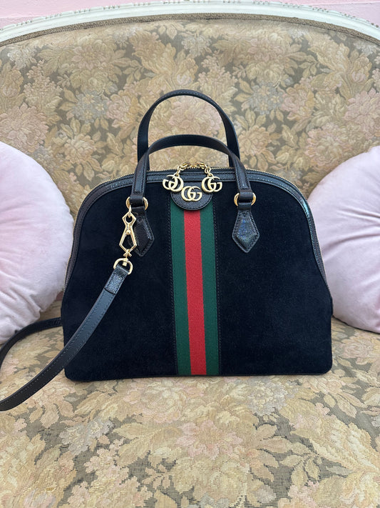 Gucci Ophidia medium black suede