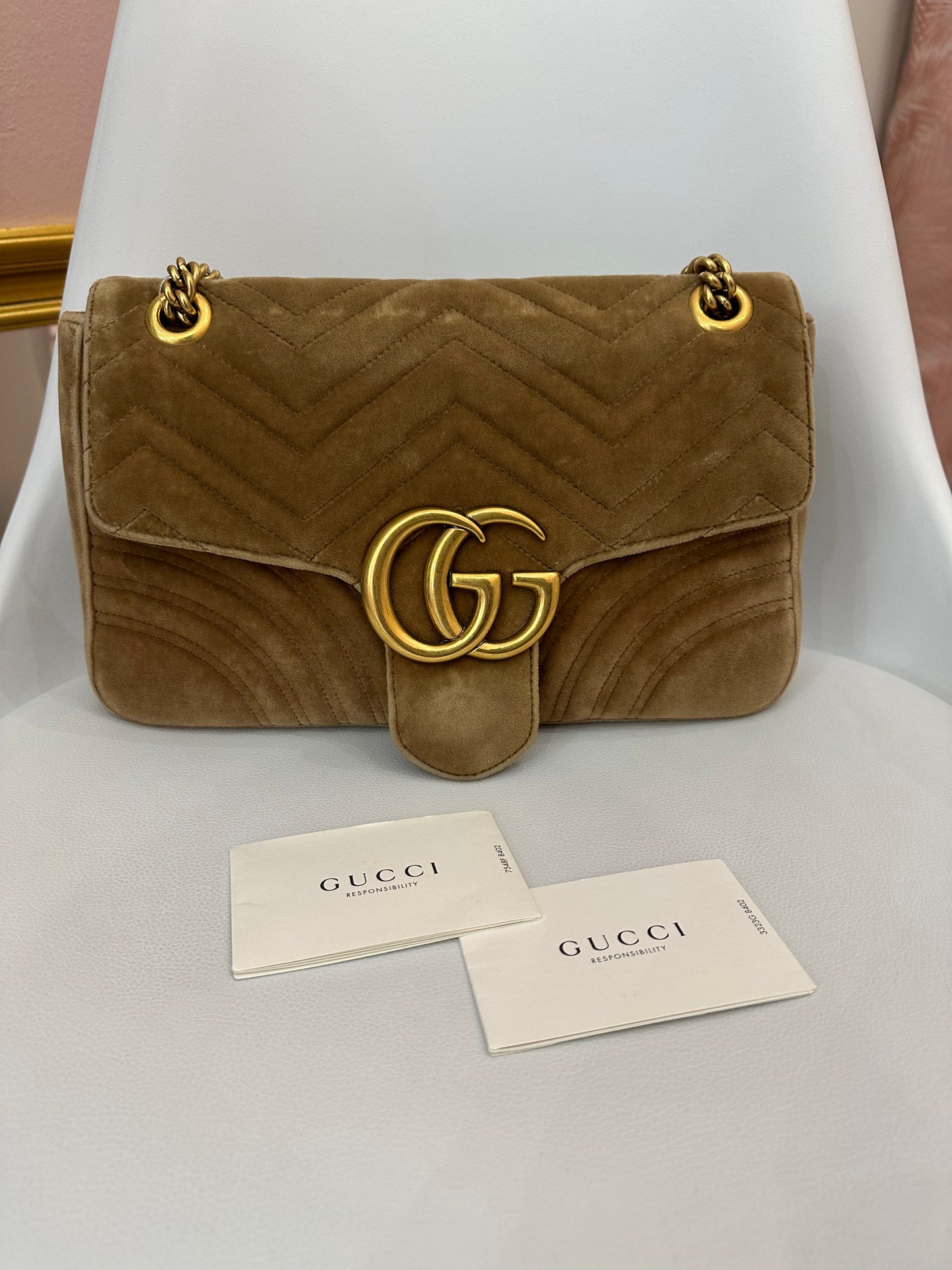 Borsa Gucci Marmont big size velluto