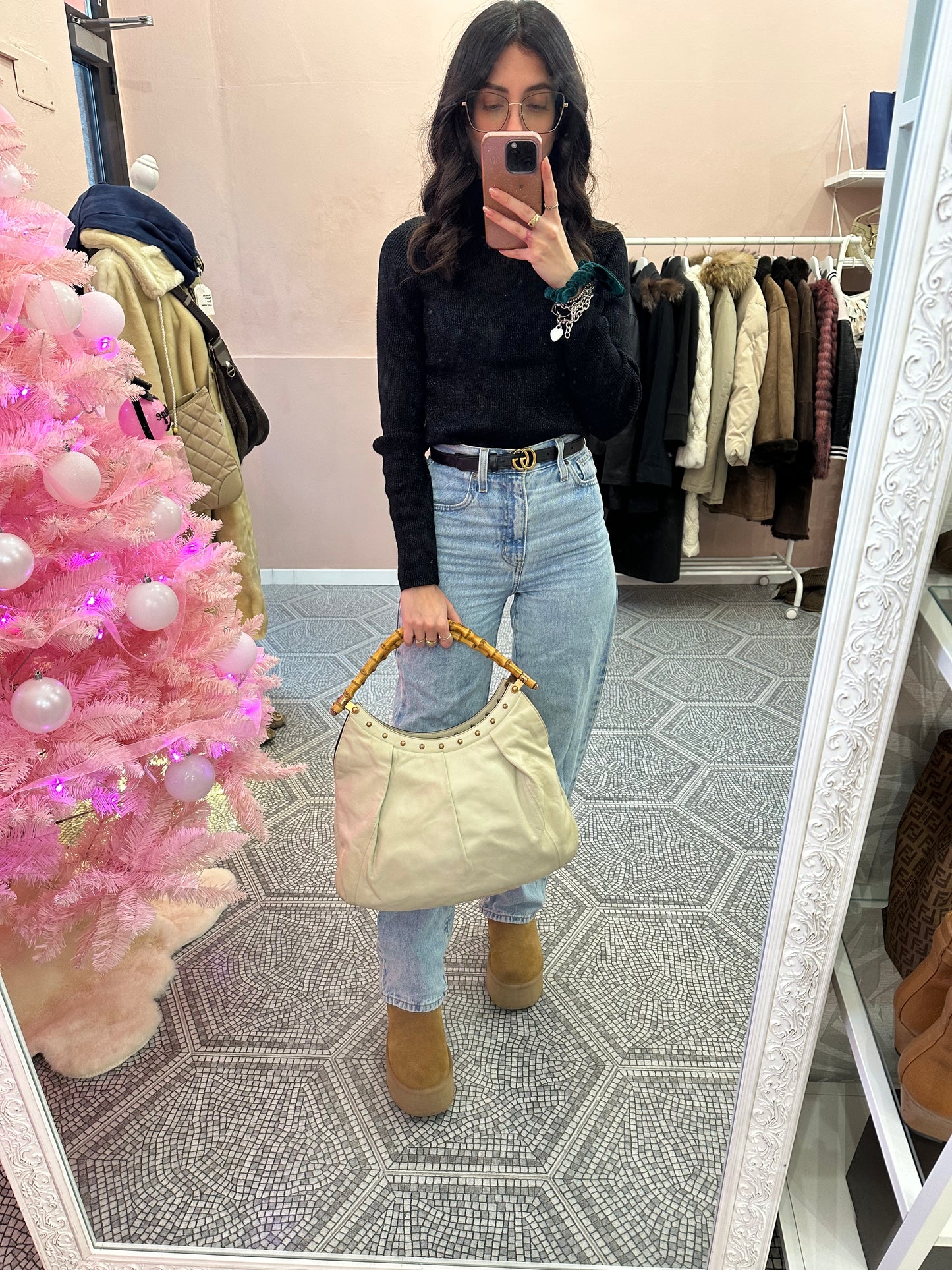 Borsa Gucci bambù