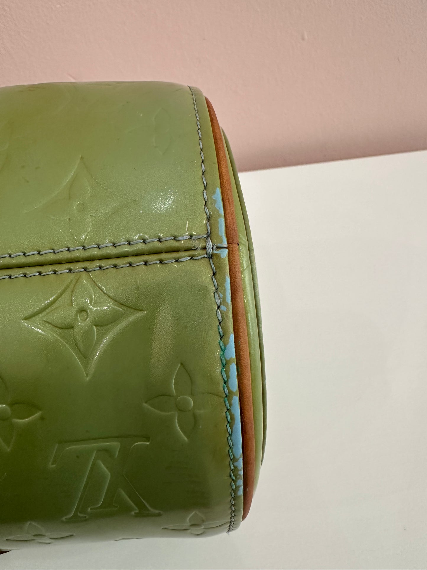 Borsa Louis Vuitton Papillon Bedford vernis green mint