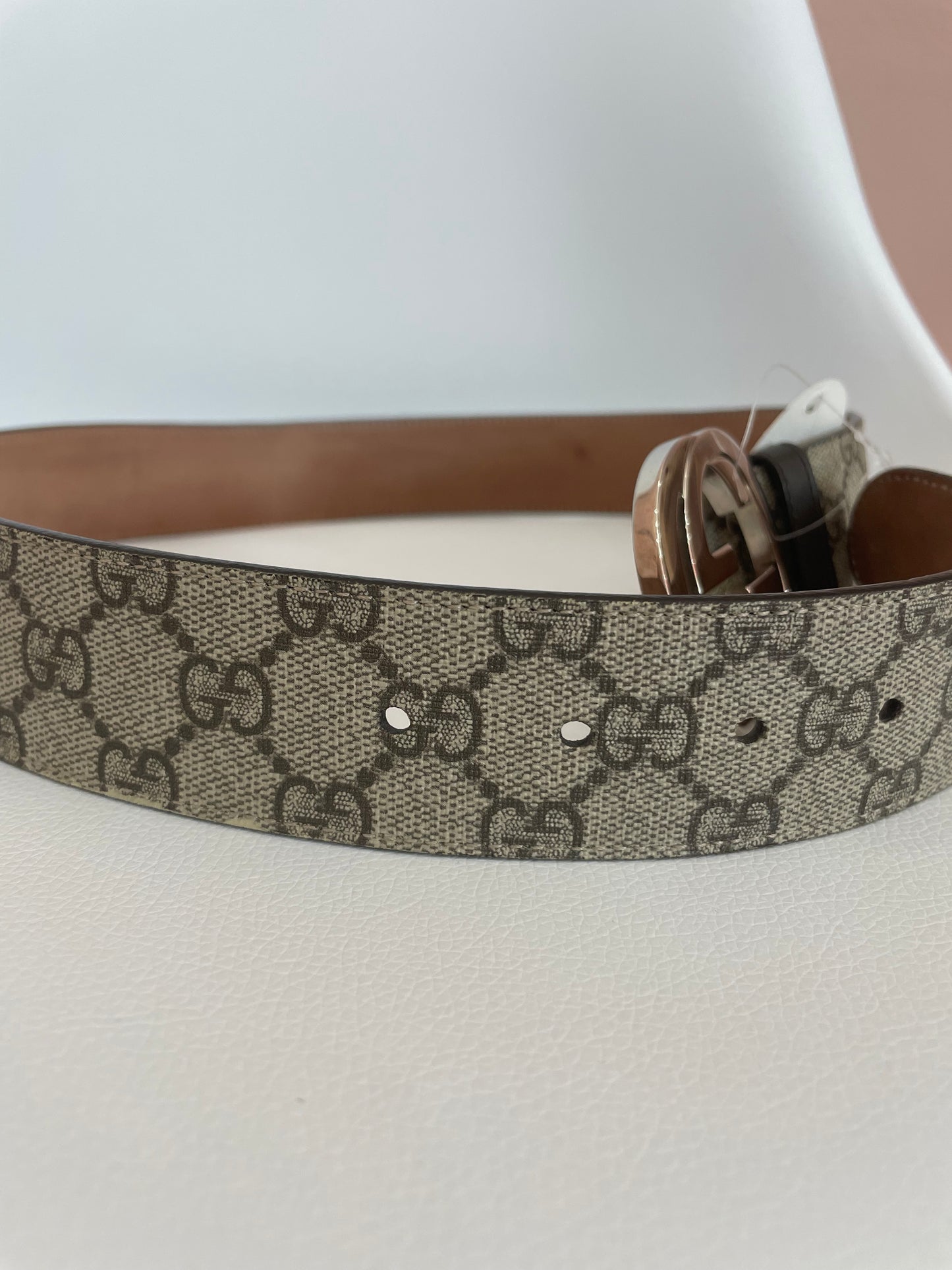 Cintura Gucci interlocking in canvas gg