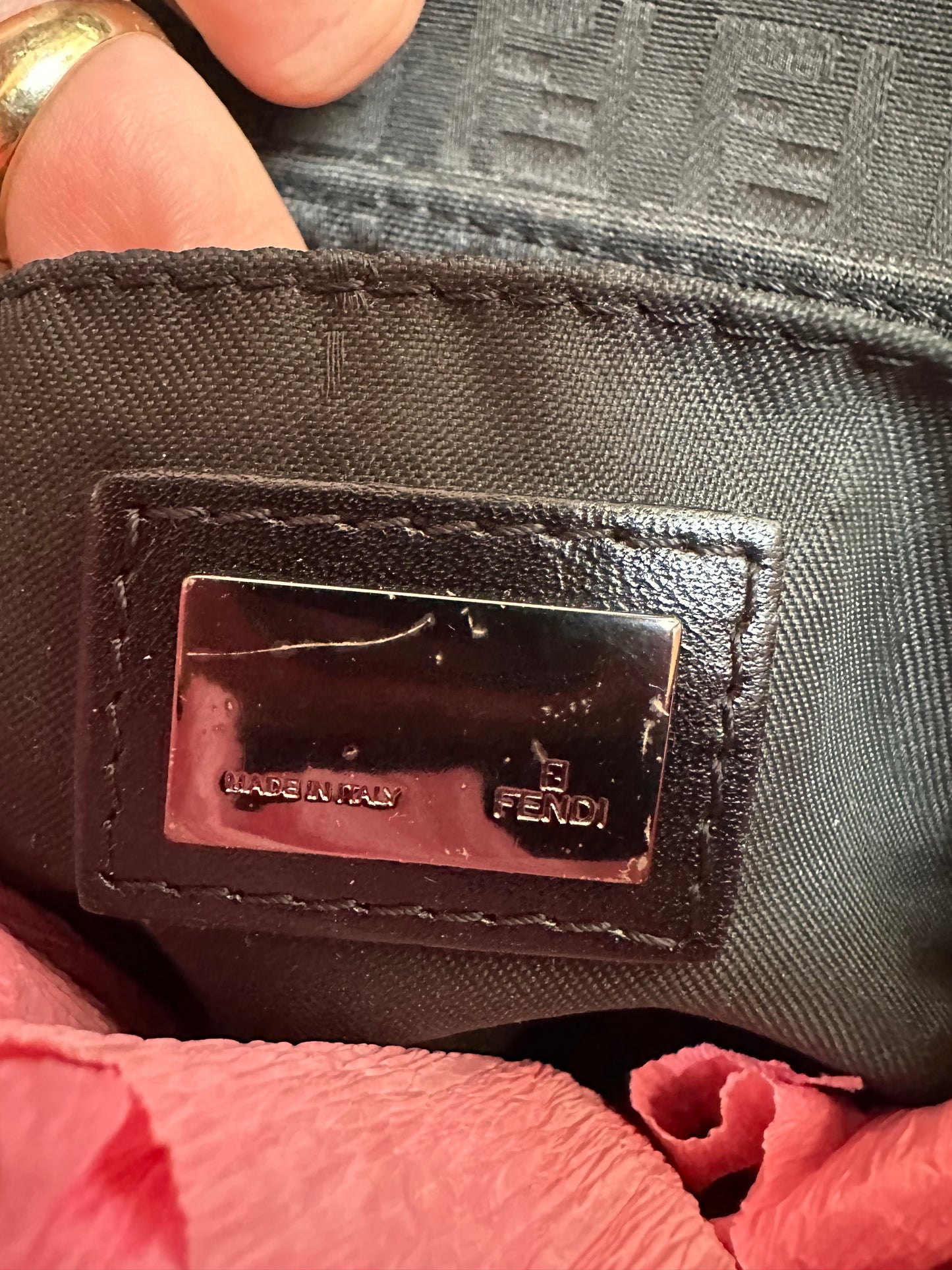 Borsa Tracolla Fendi zucchino nera