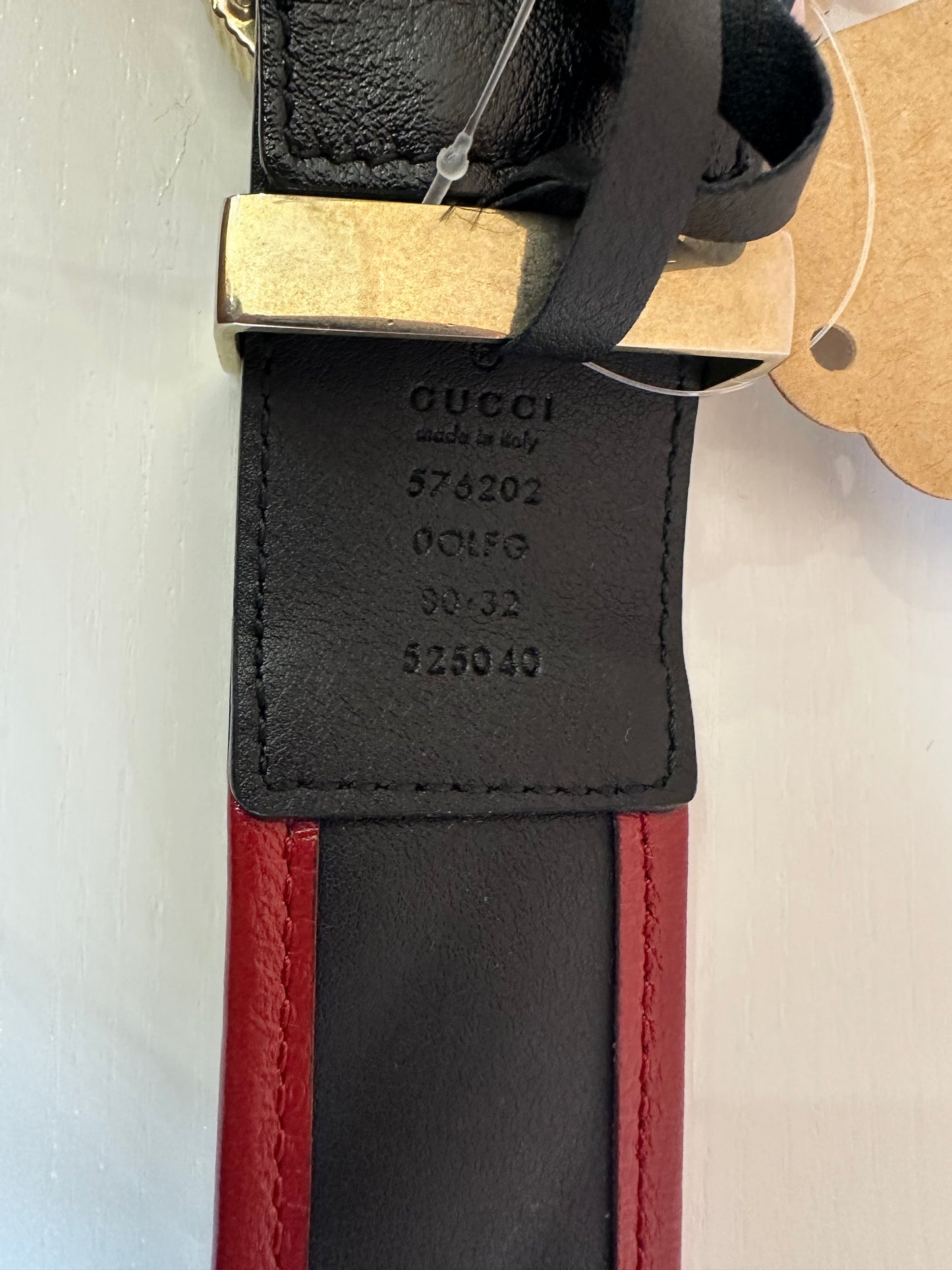 Cintura Gucci marmont ed.limitata torchon nera e bordeaux