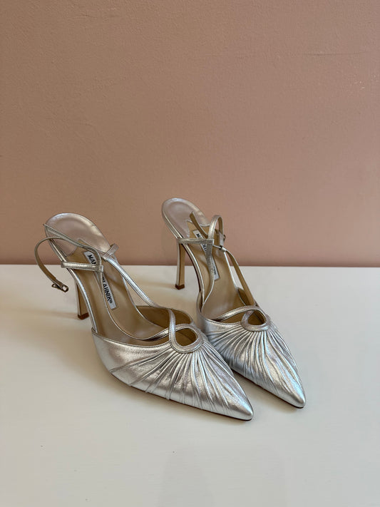 Scarpe Manolo Blahnik decolletè argento